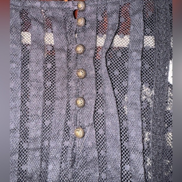 Free People Jocelyn Small Black Mesh
Tunic Swiss Dot Pleated White - Picture 8 of 9